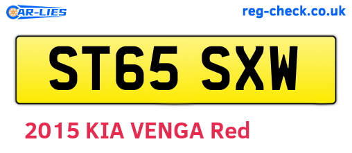 ST65SXW are the vehicle registration plates.