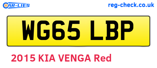 WG65LBP are the vehicle registration plates.