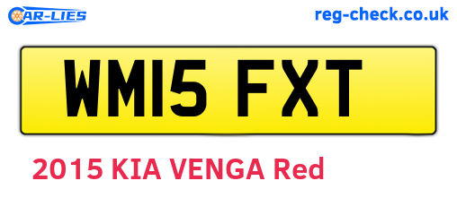 WM15FXT are the vehicle registration plates.