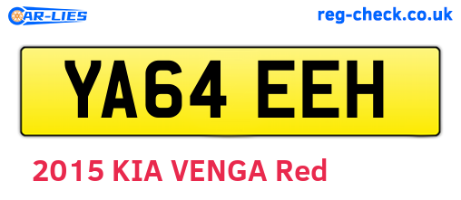 YA64EEH are the vehicle registration plates.