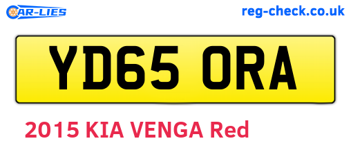 YD65ORA are the vehicle registration plates.