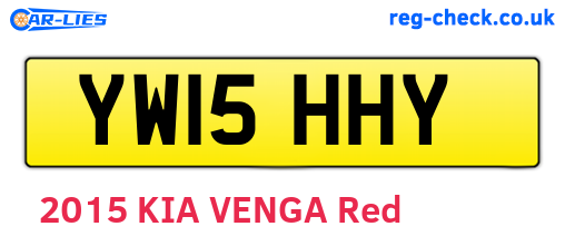 YW15HHY are the vehicle registration plates.
