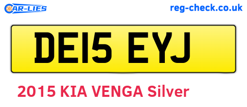 DE15EYJ are the vehicle registration plates.
