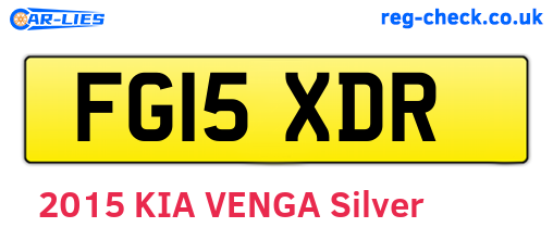 FG15XDR are the vehicle registration plates.