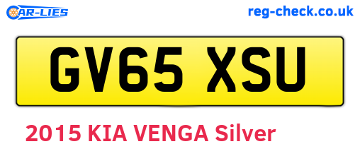 GV65XSU are the vehicle registration plates.