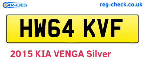HW64KVF are the vehicle registration plates.
