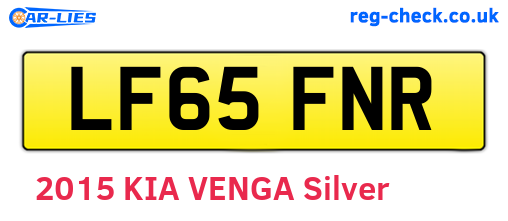LF65FNR are the vehicle registration plates.