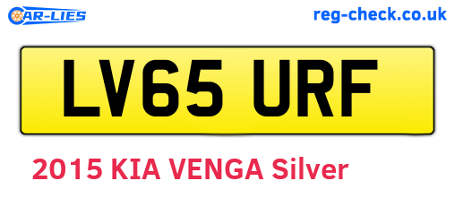 LV65URF are the vehicle registration plates.