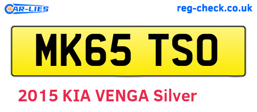 MK65TSO are the vehicle registration plates.