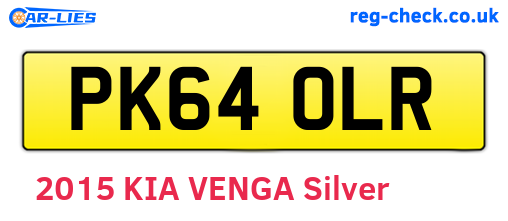 PK64OLR are the vehicle registration plates.