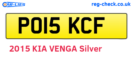 PO15KCF are the vehicle registration plates.