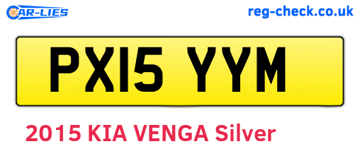 PX15YYM are the vehicle registration plates.