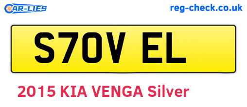 S70VEL are the vehicle registration plates.
