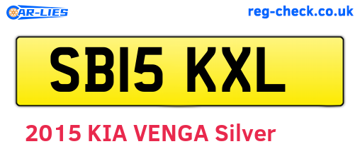 SB15KXL are the vehicle registration plates.
