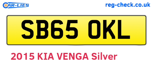 SB65OKL are the vehicle registration plates.