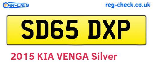 SD65DXP are the vehicle registration plates.