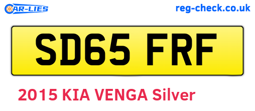SD65FRF are the vehicle registration plates.