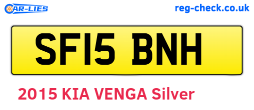 SF15BNH are the vehicle registration plates.