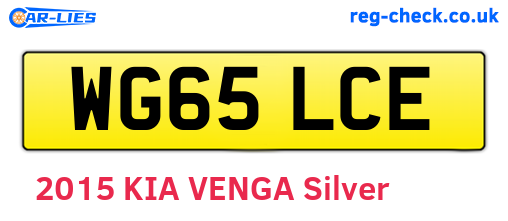 WG65LCE are the vehicle registration plates.