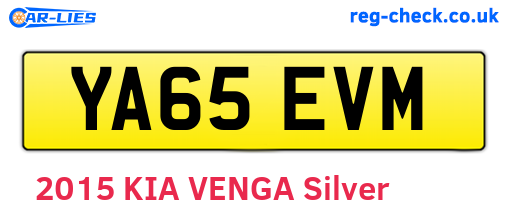 YA65EVM are the vehicle registration plates.