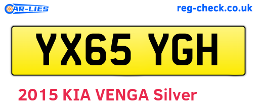 YX65YGH are the vehicle registration plates.