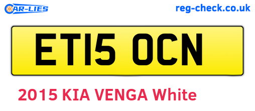 ET15OCN are the vehicle registration plates.