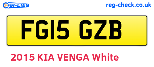 FG15GZB are the vehicle registration plates.
