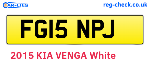 FG15NPJ are the vehicle registration plates.