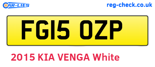 FG15OZP are the vehicle registration plates.