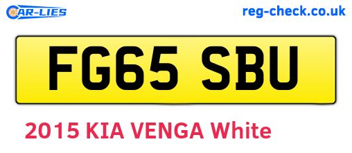 FG65SBU are the vehicle registration plates.