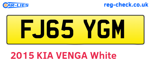 FJ65YGM are the vehicle registration plates.