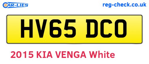 HV65DCO are the vehicle registration plates.