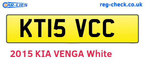 KT15VCC are the vehicle registration plates.