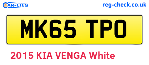 MK65TPO are the vehicle registration plates.