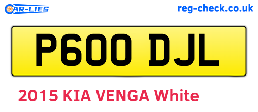 P600DJL are the vehicle registration plates.