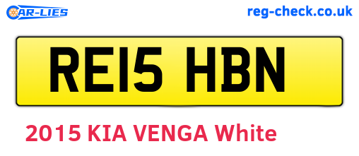 RE15HBN are the vehicle registration plates.