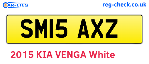 SM15AXZ are the vehicle registration plates.