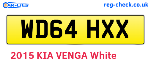 WD64HXX are the vehicle registration plates.