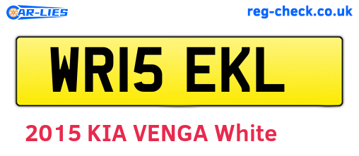 WR15EKL are the vehicle registration plates.