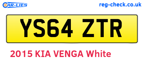 YS64ZTR are the vehicle registration plates.