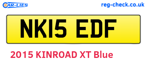 NK15EDF are the vehicle registration plates.