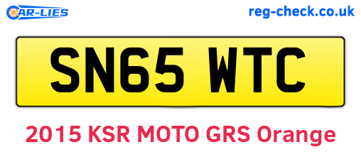 SN65WTC are the vehicle registration plates.
