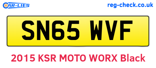 SN65WVF are the vehicle registration plates.