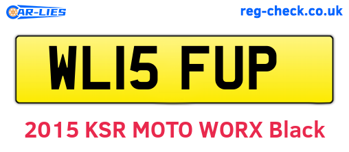 WL15FUP are the vehicle registration plates.