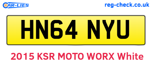 HN64NYU are the vehicle registration plates.