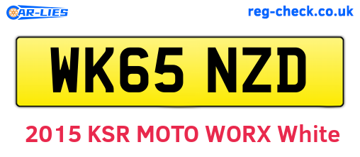 WK65NZD are the vehicle registration plates.