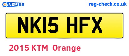 NK15HFX are the vehicle registration plates.