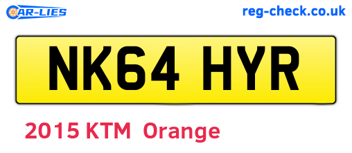 NK64HYR are the vehicle registration plates.