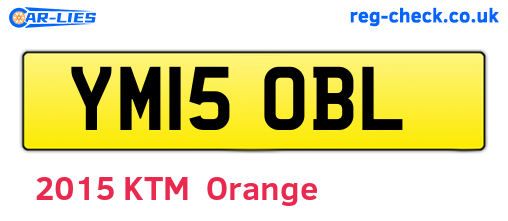 YM15OBL are the vehicle registration plates.