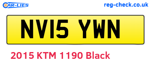 NV15YWN are the vehicle registration plates.